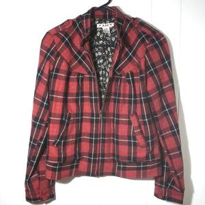 Red Plaid 20% Wool Jacket